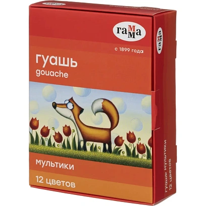 Гуашь Гамма Мультики 12цв 20мл