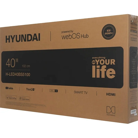 Телевизор Hyundai H-LED40BS5100, FHD, смарт (WebOS)