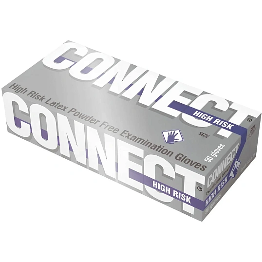 Перчатки мед.смотров. латекс,н/с,н/о, CONNECT High Risk S 25пар/уп, ПС