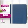 Скоросшиватель пластиковый Attache Metall 200мкм А4 4шт/уп(срн/зел/сер/син)