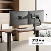 Кронштейн Uniteki FMGT92PIPE на 2 монитора, 17-34, газлифт, струбцина