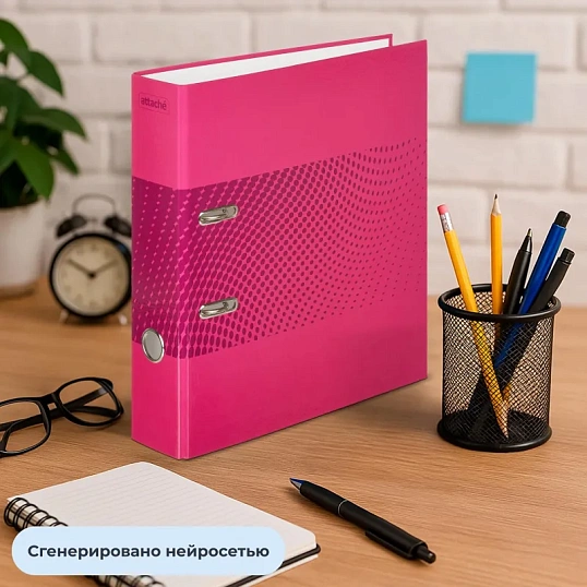Папка-регистратор Attache Digital, розовый. лам.карт./бум.,75мм