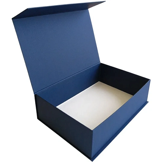 Набор подарочных коробок 2 в 1 на магните  ЛЕН 250x170x70 синий,Д10303П.282