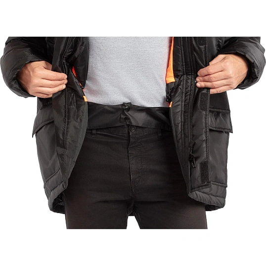 Куртка зимняя муж Аляска з66-КУ удлиненная черн (р.56-58)182-188