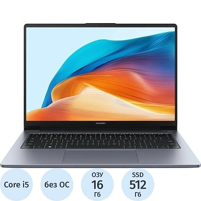 Ноутбук Huawei MateBook D14(53014BSB) i5-13420H 16Gb/512Gb SSD/14/DOS