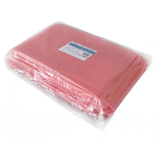 Простыня 200x140, спанбонд, пл.30, розовый, ЛЮКС, 10шт/уп, штучно, 01-502