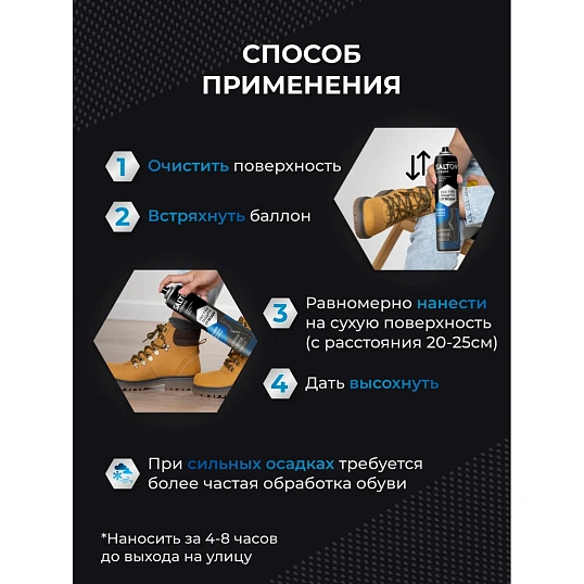 Пропитка для защиты обуви от воды, 190 мл (ЭКСТРА) (6) Salton Extreme