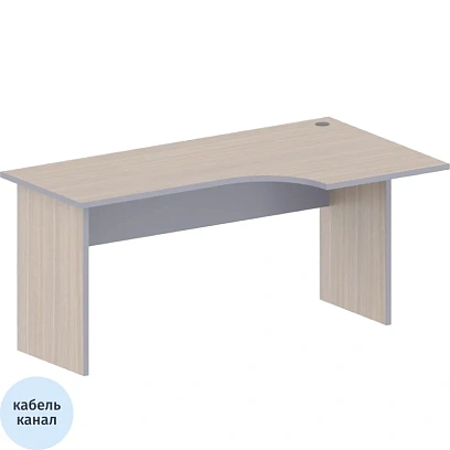 Стол Easy Business правый (439,262) светлый дуб/серый (430/440) Ш1600