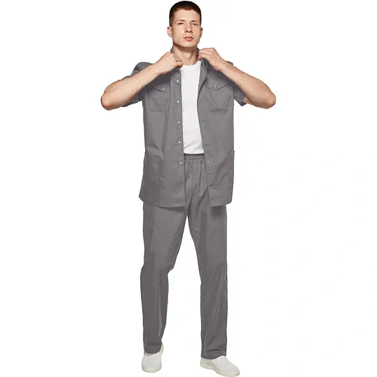 Костюм для клининга муж. У26 КБР серый 58 (174-182)