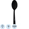 Ложка одноразовая столовая  180мм, черная, ПС 2000 шт/кор