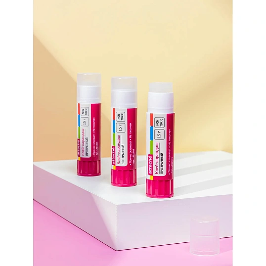 Клей-карандаш 15г Attache прозрачный