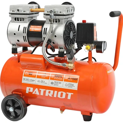 Компрессор поршневой безмасл. PATRIOT WO 24-260S, 260л/мин (525301921)