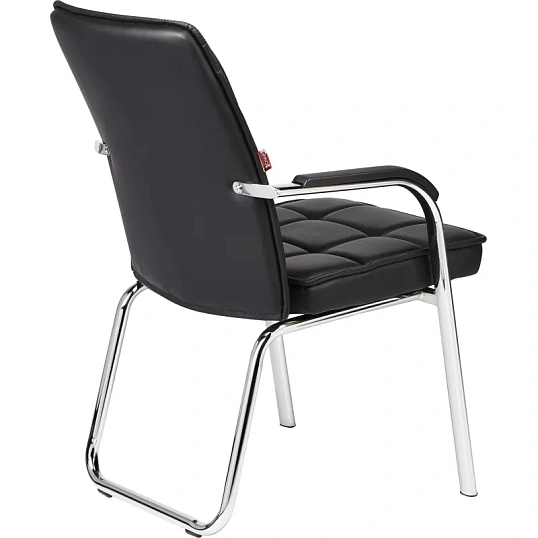 Конференц-кресло BN_TQ_Echair-810 VPU кожзам черный, хром