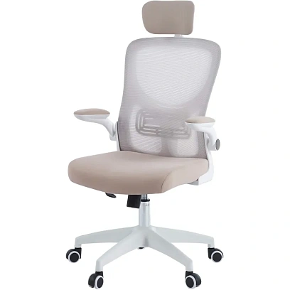 Кресло VT_Chairman CH633 белый пластик, бежевый