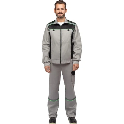 Костюм рабочий летний муж. л26-КПК сер/черн (р.52-54) 182-188