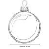 Набор шаров елочных 12 шт Чудеса, 4 см, серебряный с узором НУ-5623