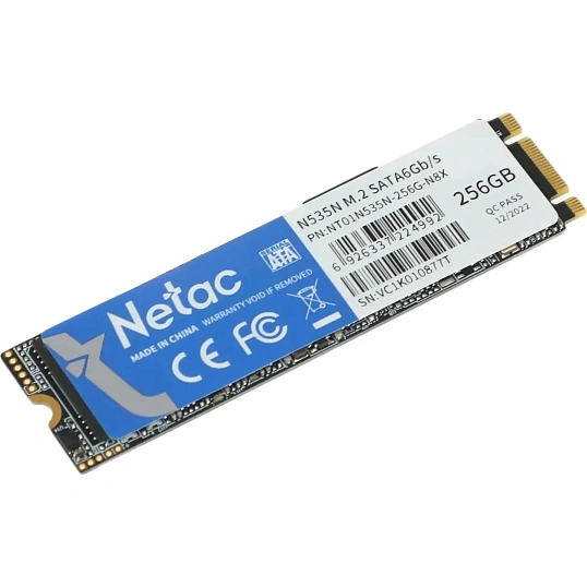 SSD накопитель Netac N535N NT01N535N-256G-N8X 256GB M.2 2280 SATAIII