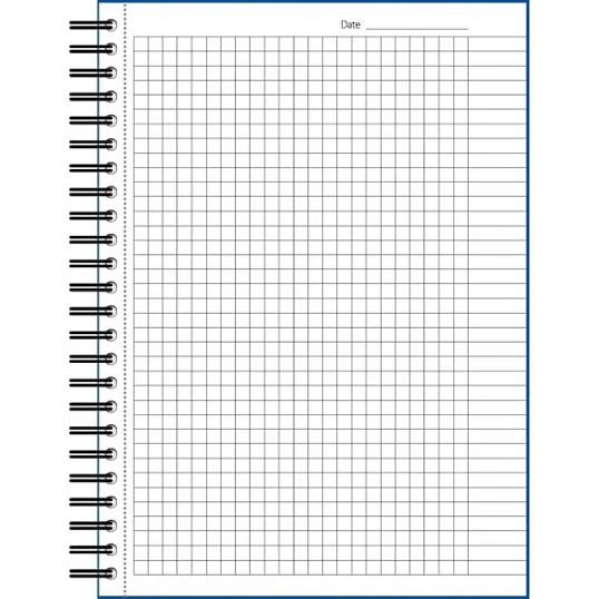 Бизнес-тетрадь 100л,кл,А5,LightBook,спираль,обл.синий,блок белый 70г/м