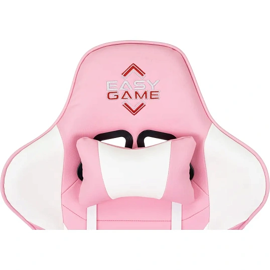 Кресло VB_Echair Easy Game-907 LT PU экокожа розовый/белый, пластик