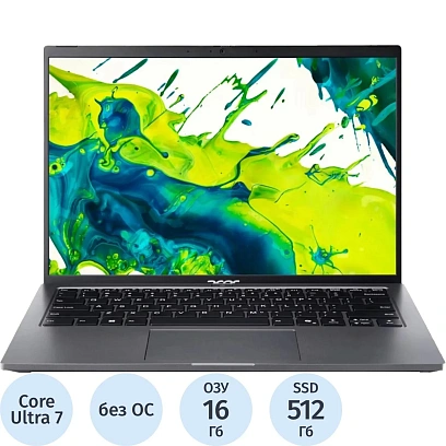 Ноутбук Acer (NX.JFWCD.003) Ultra 7-155H/16Gb/512Gb SSD/14/noOS