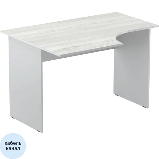 Стол эргономичный Easy Standard LT 16/16 01002100 лев сосна/сер 1200x900/600x740