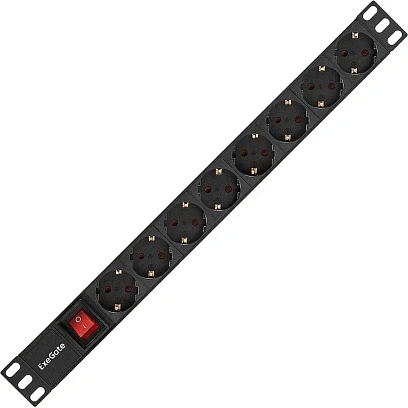 Блок розеток ExeGate ServerPro PDU-19H803 Al-8S-EU2CU-SW (EX280842RUS)
