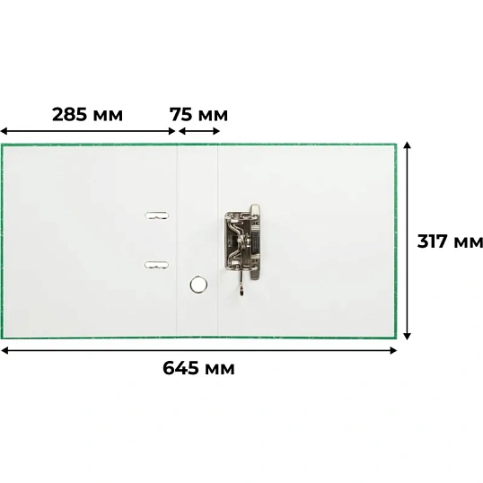 Папка-регистратор Attache Economy без мет.уголка_бюдж 75мм ч/б,зел,бум/бум