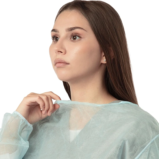 Халат хирург. стер.,рук.резинка,140см,  пл.42 р.XL(52-54) Инмедиз