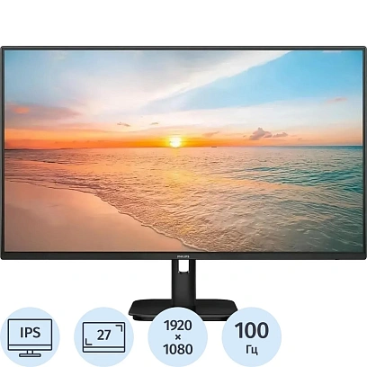 Монитор Philips 27E1N2100D 27 FHD/IPS/100Гц/DVI/HDMI/VGA/черный