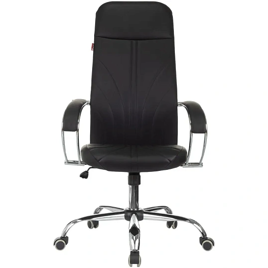 Кресло VB_EChair 655LT SL/TPU черный экокожа крестов. хром