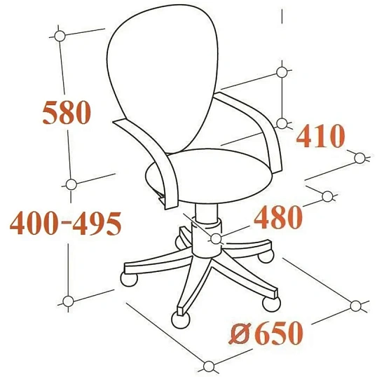 Кресло VB_EChair-224 DSL PPU к/з черный, хром