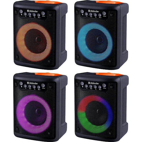 Акустическая система Defender Funky 10Вт, Light/BT/FM/USB/MIC/AUX