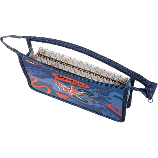 Папка для тетрадей Moto freestyle,А5,молния, пластик, ПТ-713