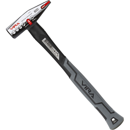 Молоток слесарный 800 г фибергласовая ручка VIRA RAGE 903008