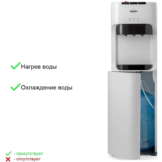 Кулер для воды  VATTEN L45WK, нижняя загрузка, компрессорный, белый