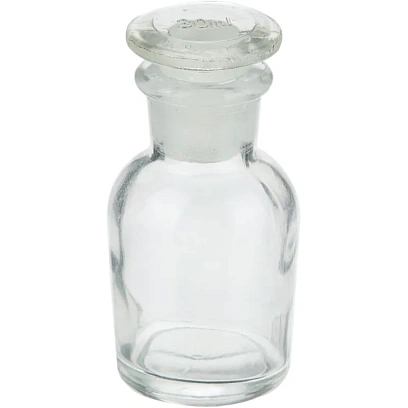 Склянка с прит. пробкой  30 мл  узкое горло светлая