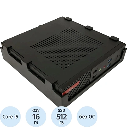 Мини ПК IRU Tactio 310H6ATF slim (2131887)i5 12400/16Gb/SSD512Gb/noOS
