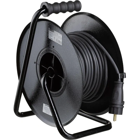 Удлинитель Topfort метал. КГ 2x2,5 кв.мм 20м 16А 4 гнезда б/з.,с/загл.,IP44