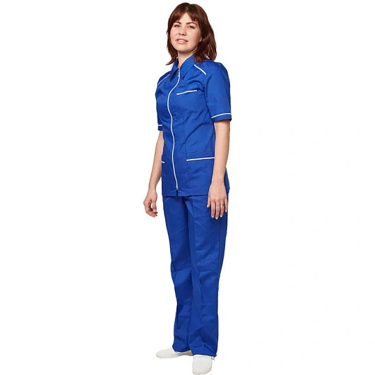 Костюм для горничных и уборщиц женский у13-КБР василек (р.48-50)р.170-176