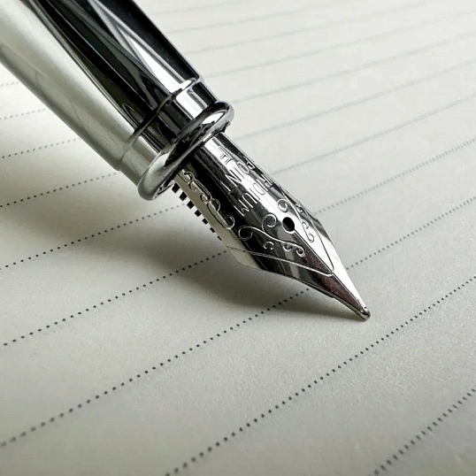 Ручка перьевая SIENNA В МЕТАЛЛ PREMIUM ФУТЛ.0,7мм,син корп син 20-0344/10