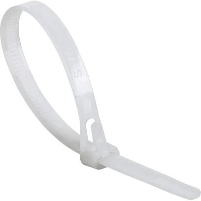 Стяжка (хомут) 300 мм х 7.5 мм, 100 шт, нейл., м/раз.,Rexant, бел, 07-0309
