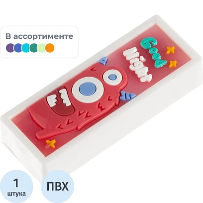 Ластик Deli 71134 53х20х10 ПВХ ассорти