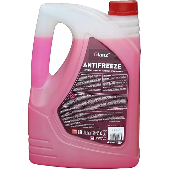 Антифриз Glanz G12 красный  5кг (36225)