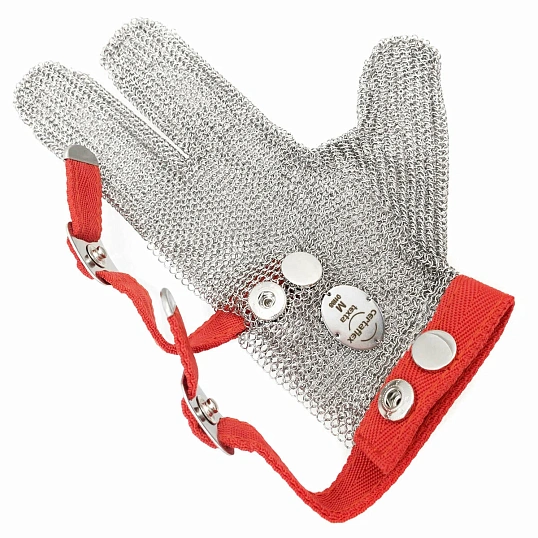 Перчатка кольчужная Certaflex Prima 3-палая с ремешком TPU р.XL,ЧЕРКИЗОВО
