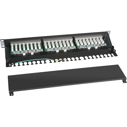 Патч-панель Cabeus PL-24-CAT.6-SH-DUAL 19 1U 24xRJ45 кат.6 FTP