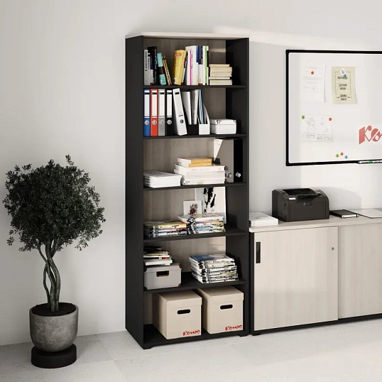Стеллаж для документов выс. К-Loft 241H003 выс.2106 дуб скандин./графит
