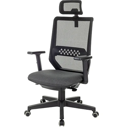 Кресло VB_EChair 663 TC-H черный TW-01 38-418 сетка/ткань