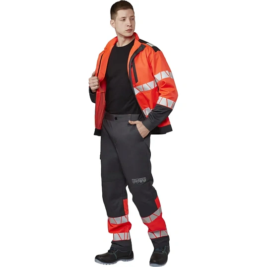 Куртка летняя мужская Равелин красн./графит (р.56-58) 194-200