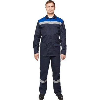 Костюм рабочий летний муж л05-КПК син/вас (р.48-50) 158-164 (Арсенал-СП)