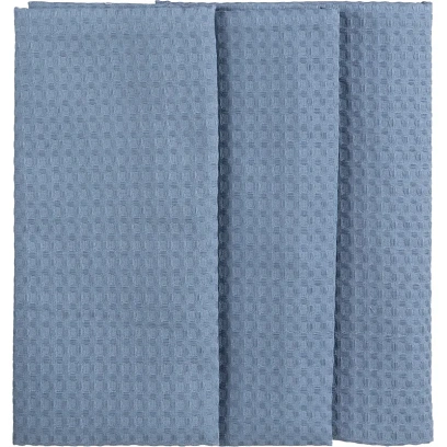 Полотенце вафельное Luscan 240 гр/м2, 40х70, яч7х7, серый, 3 шт/уп